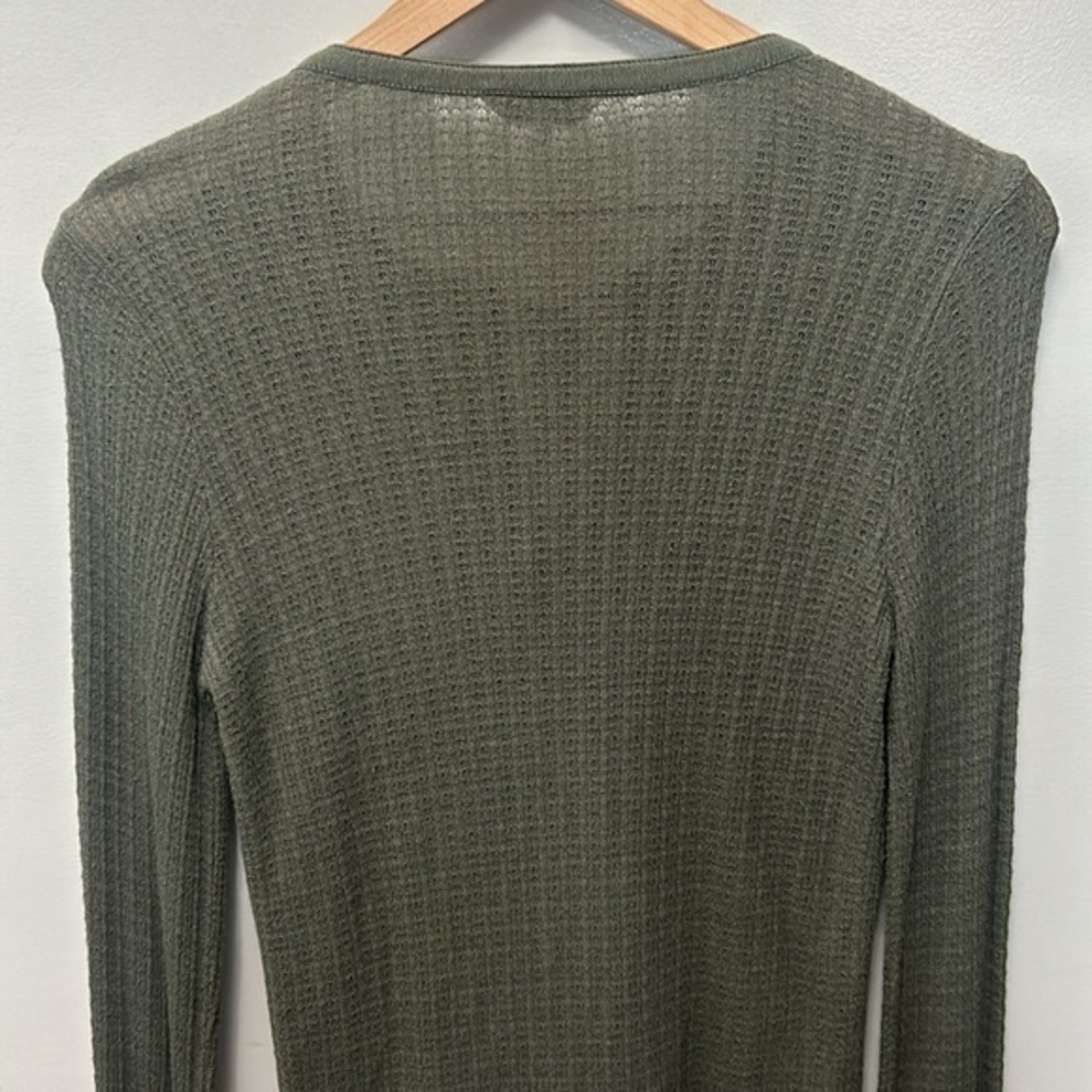 Lucky Brand Drop Needle Top- Dark Aloe-Linen Blend- Women's Small - Picture 13 of 16